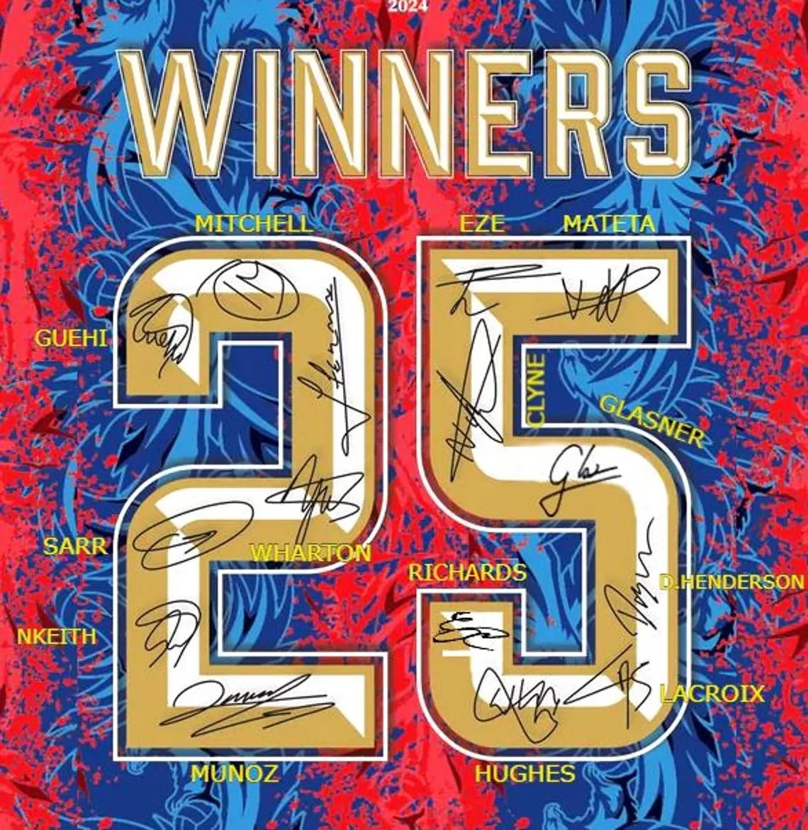 CRYSTAL PALACE FA CUP WINNERS SIGNED 2025