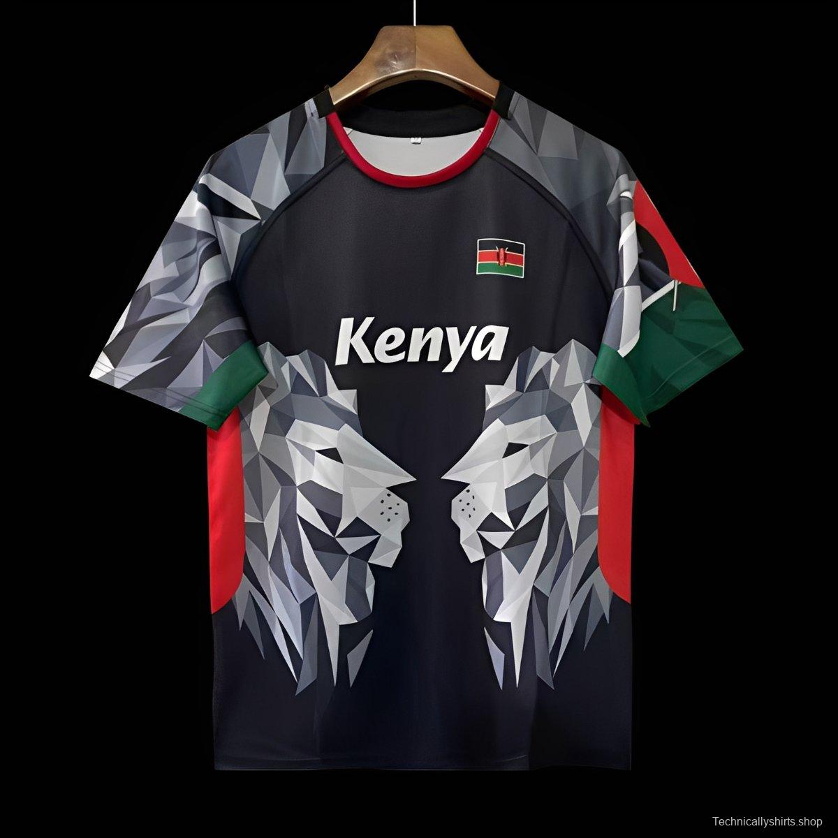 2026 Kenya Black Geometric Lion Jersey