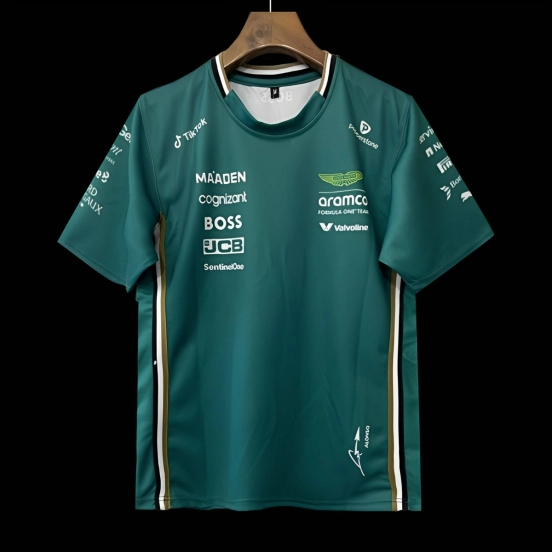 2025 F1 Aston Martin Aramco F1 Team Dark Green with Gold Trim Jersey