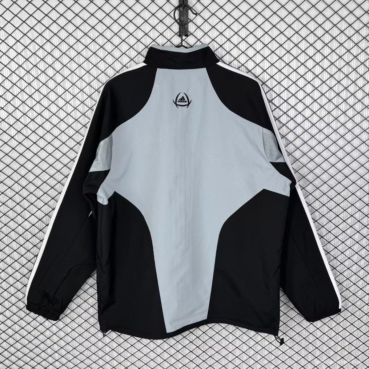 Retro 04/05 Real Madrid Black/Grey Windbreaker