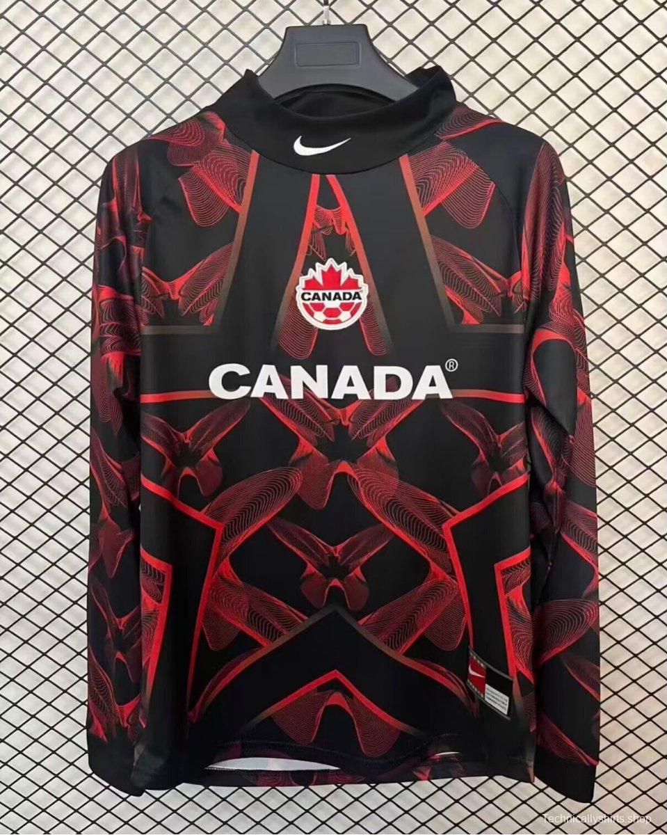 2026 Canada Black/Red Long Sleeve Goalkeeper Jersey