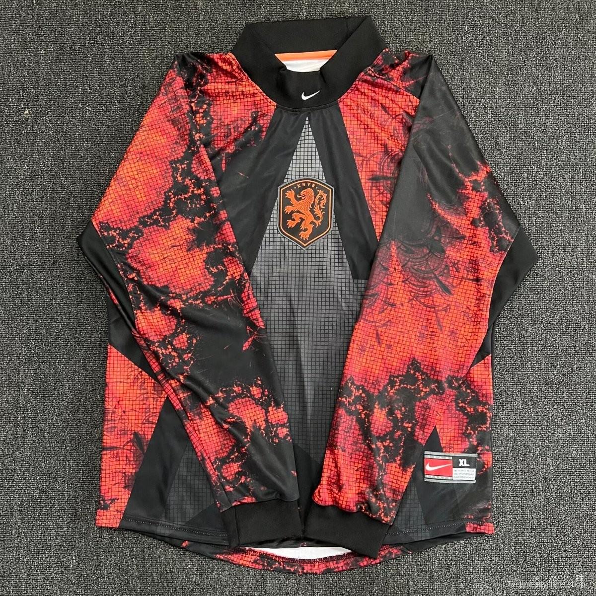 2026 Netherlands Red/Black Long Sleeve Goalkeeper Jersey