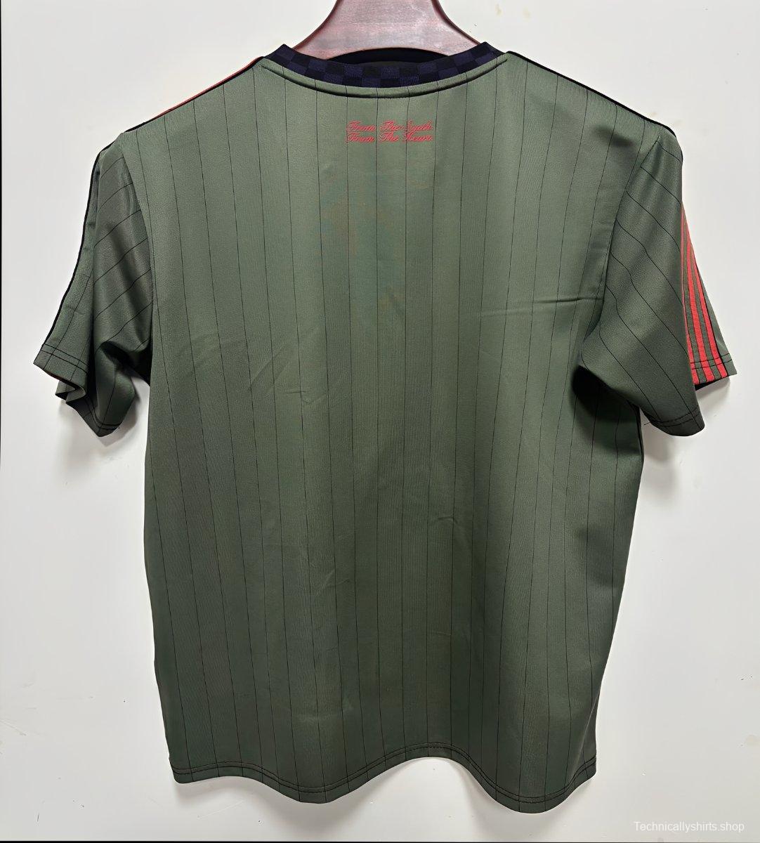 25/26 Flamengo Adidas Terrace Icons Olive Green Jersey