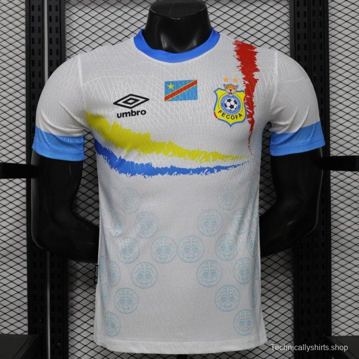 Player Version 26/27  DR Congo  White & Sky Blue  Special Edition Away Jersey