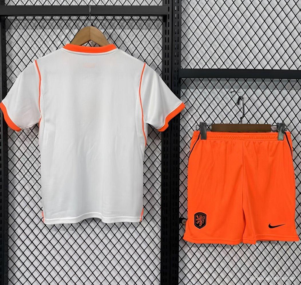 2026 Kids Netherlands Away White Jersey