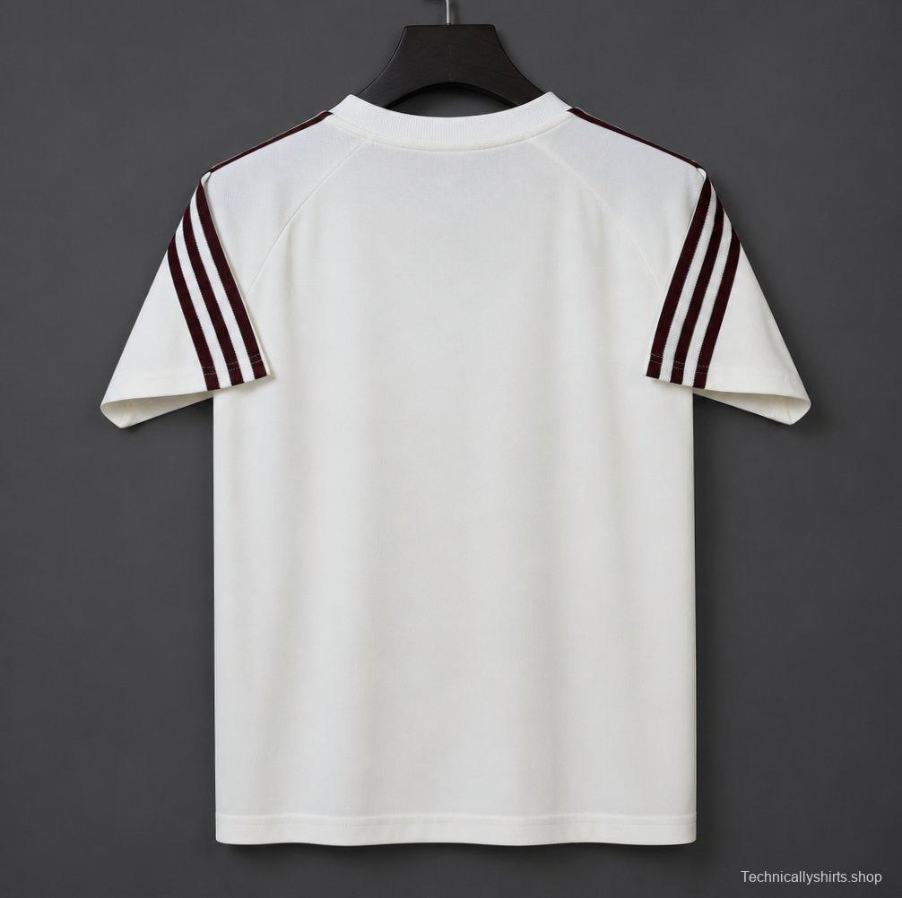 2026 Spain Adidas Originals T-Shirt - Off White/Burgundy Classic Jersey