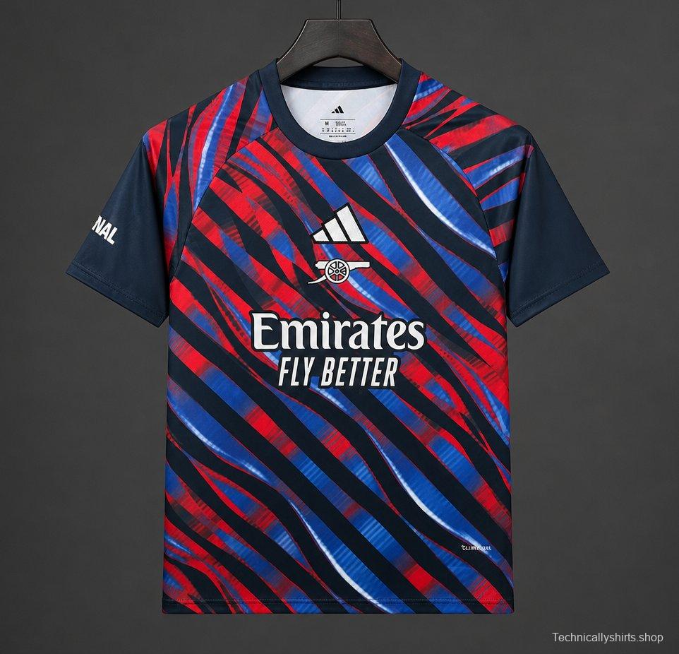 26/27 Arsenal Navy Blue Brushstroke Pattern Pre-match Jersey