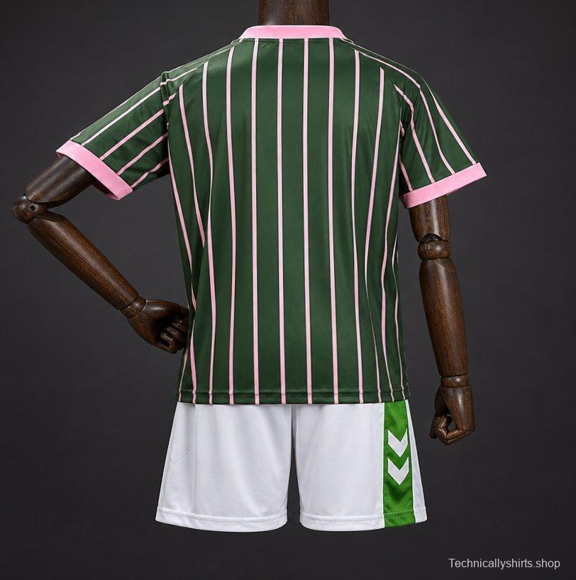 26/27 Kids Real Betis Balompié Dark Forest Green with Pink Pinstripe  Polo Collar Special Edition Jersey