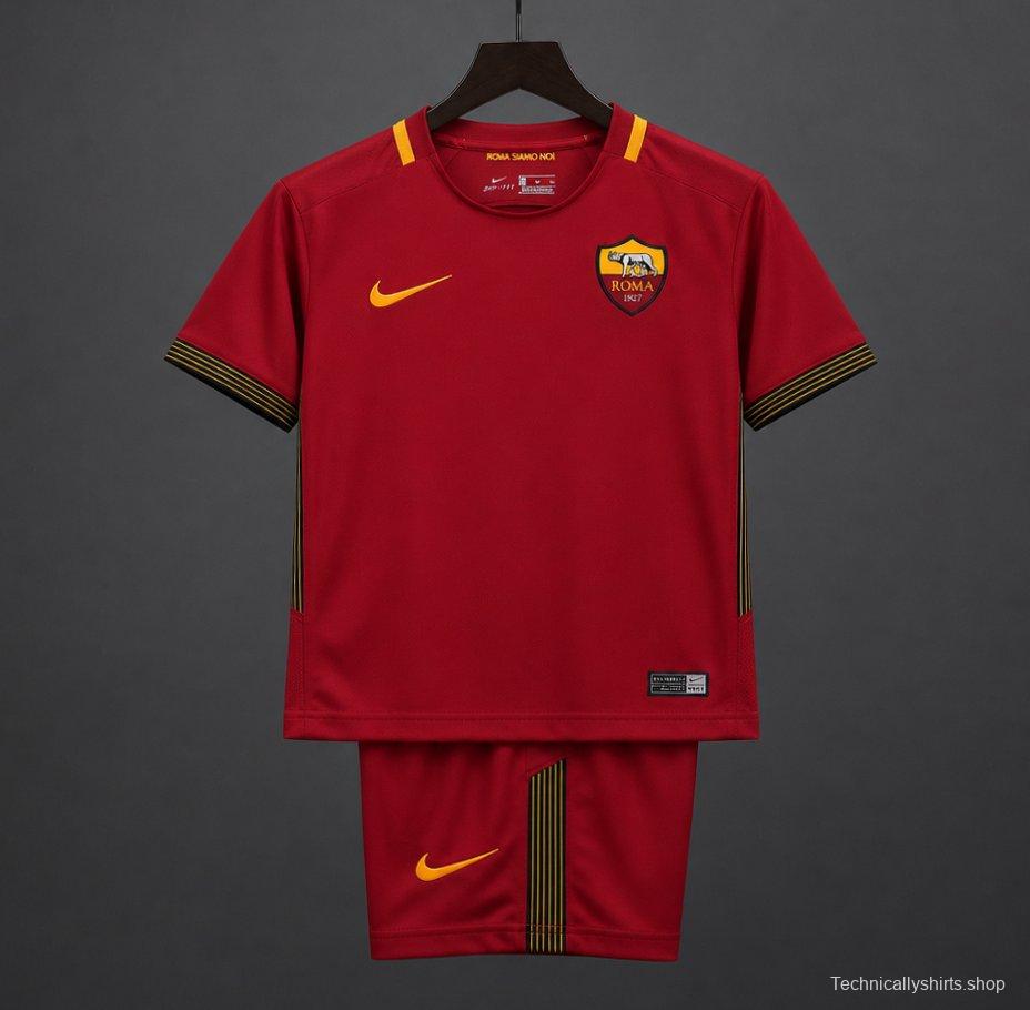Retro Kids 17/18  AS Roma Home Jersey
