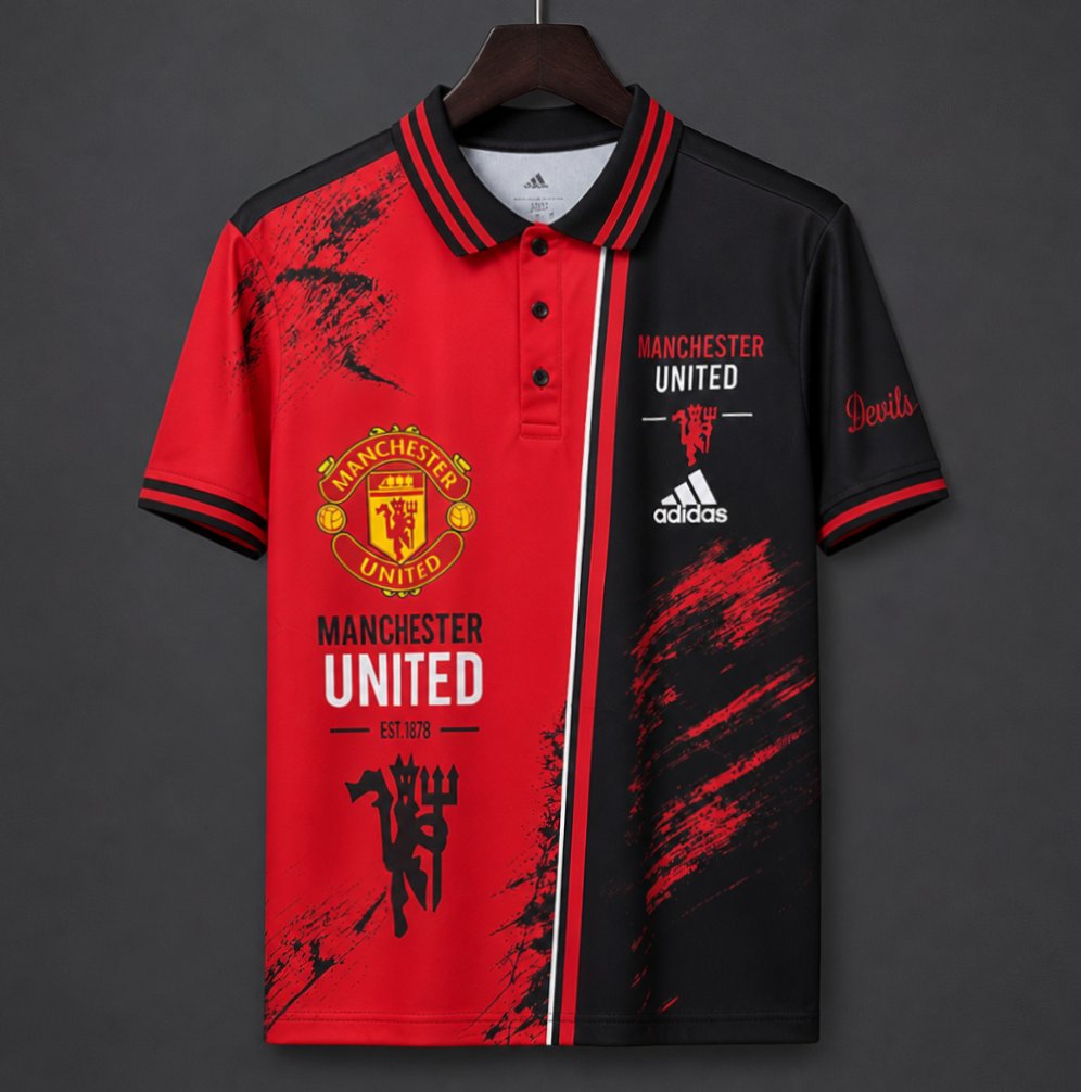 26/27 Manchester United Training Red Black Jersey