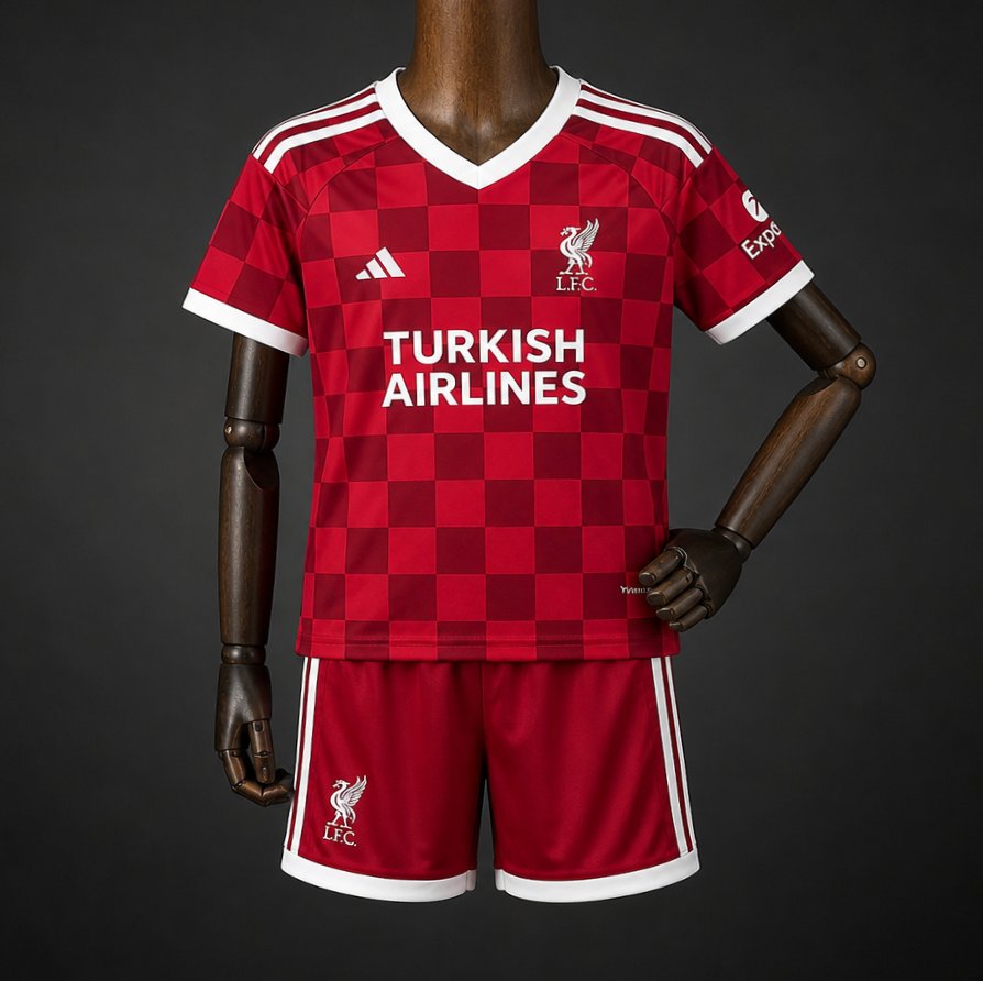 27/28 Kids Liverpool Home Red Jersey Kit