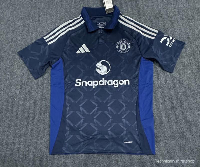 24/25 Manchester United Away Navy Jersey Fans